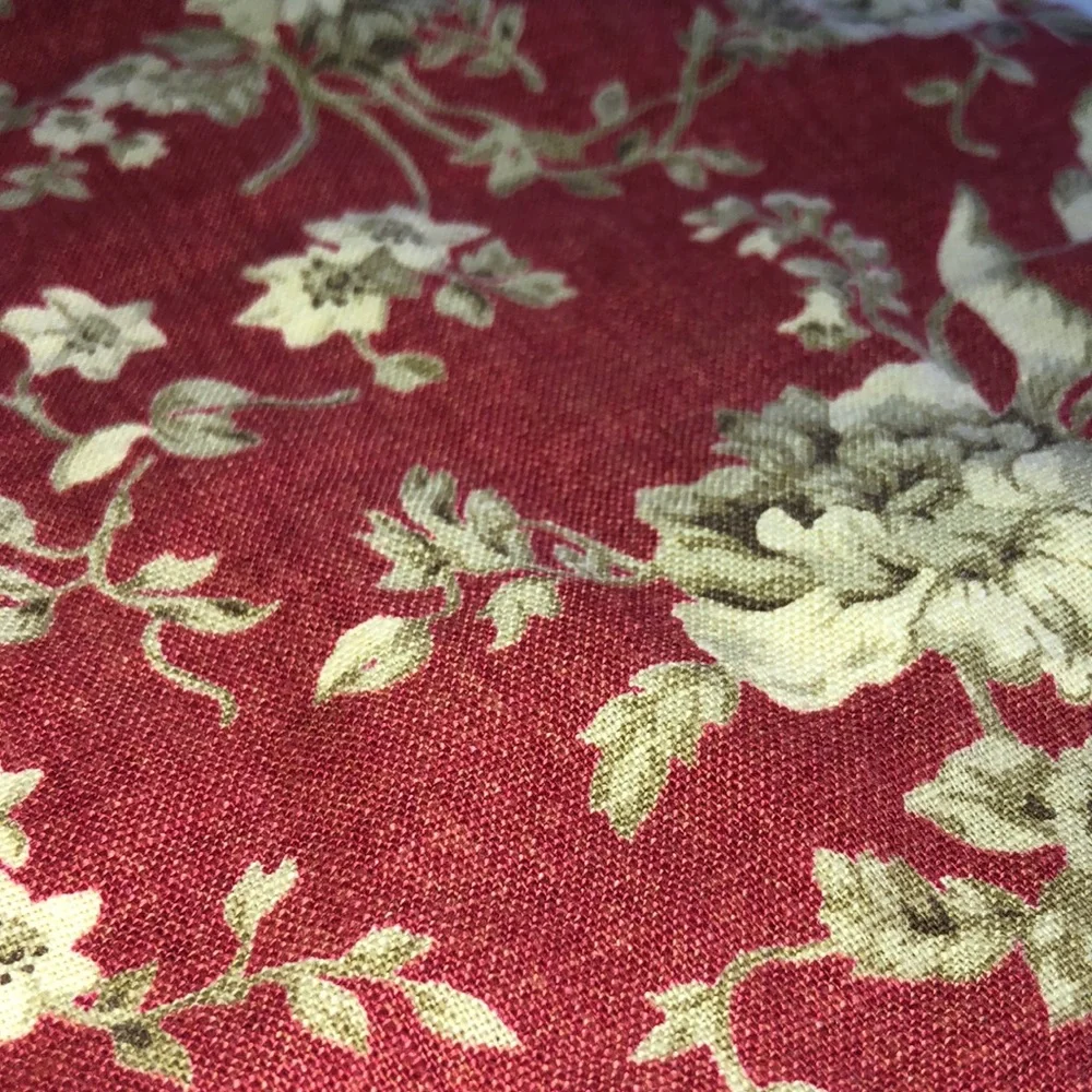 Pottery Barn Red Tan Floral Pillow Cover Square Pottery Barn Red Tan Paisley Y2K